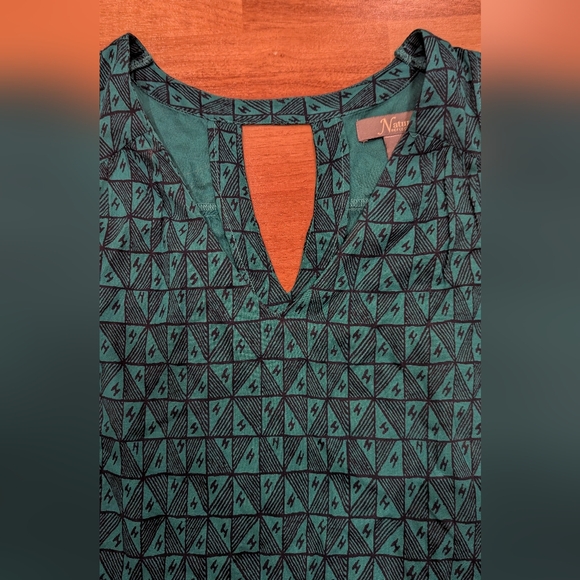 Natural Reflections Teal Geometric Tunic - Picture 8 of 8